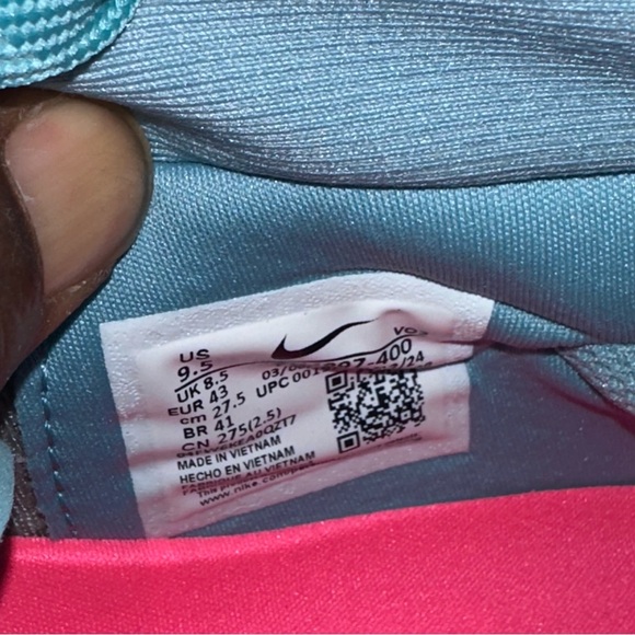 Nike Men\'s Size 9.5 Infinity Tour 2 Gore-Tex Golf Shoes Teal Pink Lace Up Ankle main image 4